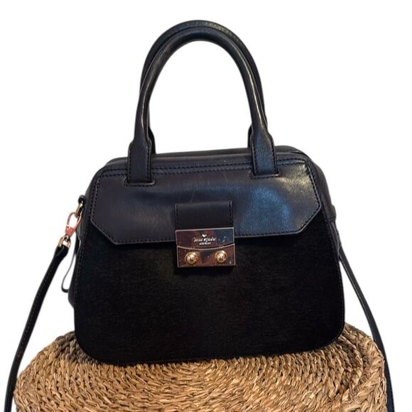 kate spade Handbags - Kate Spade Elegant Black Handbag (Leather/calf hair) - Great Condition